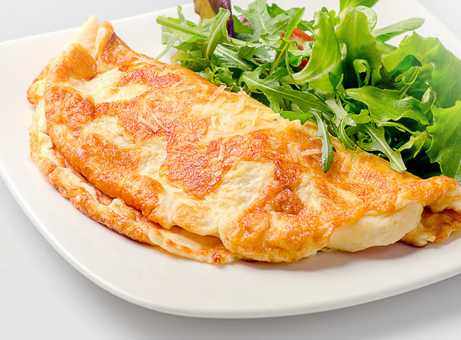 Pražená bílková omeleta se zeleninou